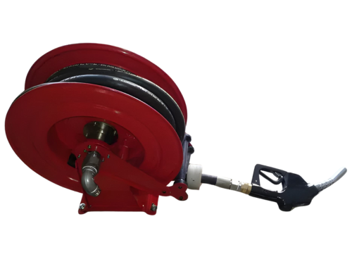 Hose Reel With Fuel Nozzle