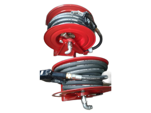 Hose Reel With Fuel Nozzle